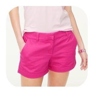 J. Crew size 8 pink cotton chino shorts